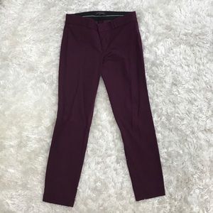 Banana Republic Plum Colored Tailored Ankle Pants